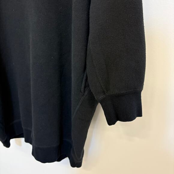 R13 Dress Oversized Sweatshirt Long Sleeve Grunge Black Crewneck Dress Size XS - Picture 5 of 8